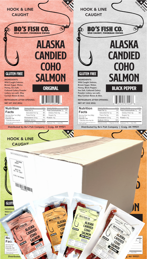 Coho Salmon Jerky Bulk Pack (40 Count)