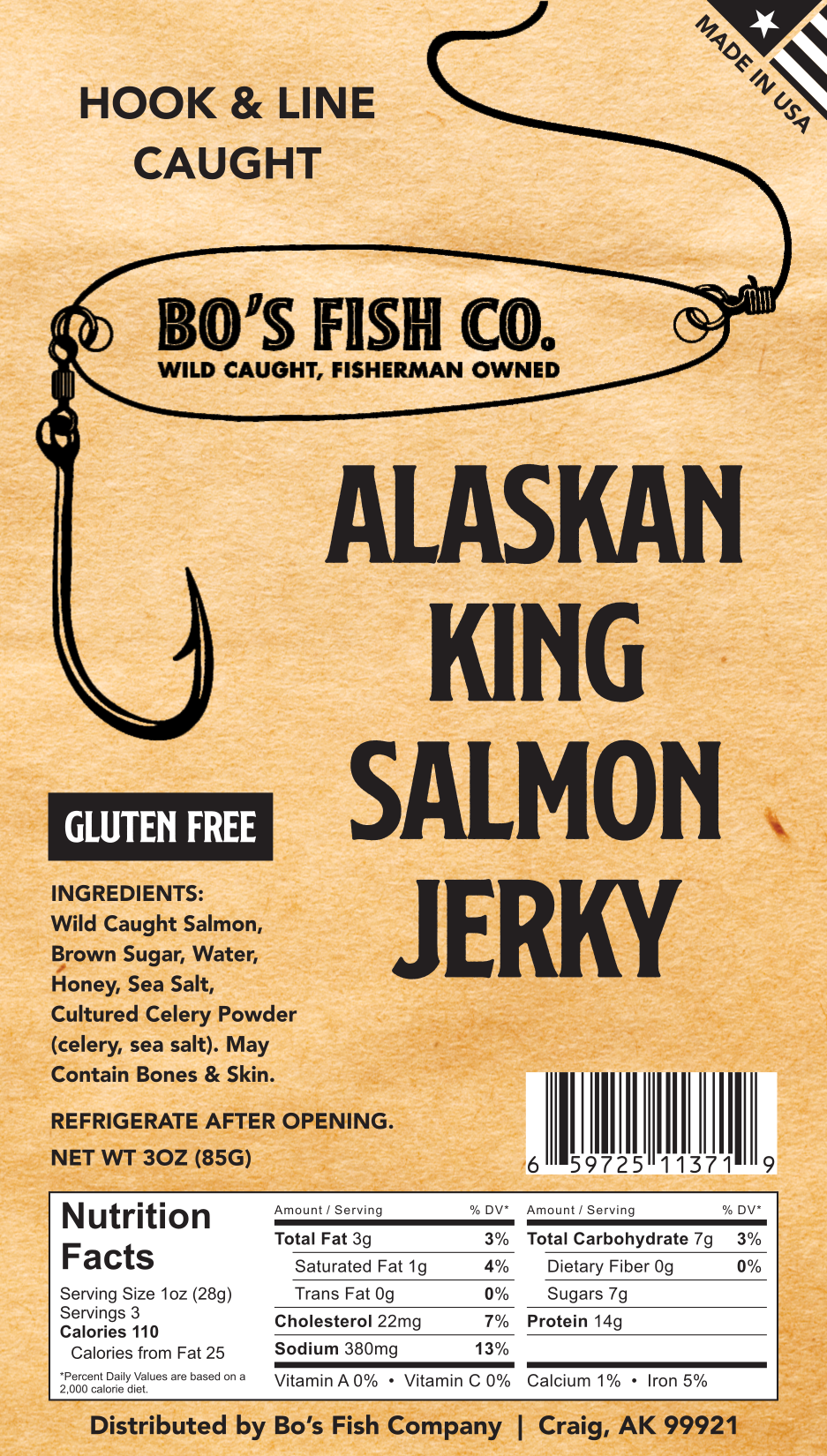 Original Flavor King Candied Salmon Jerky