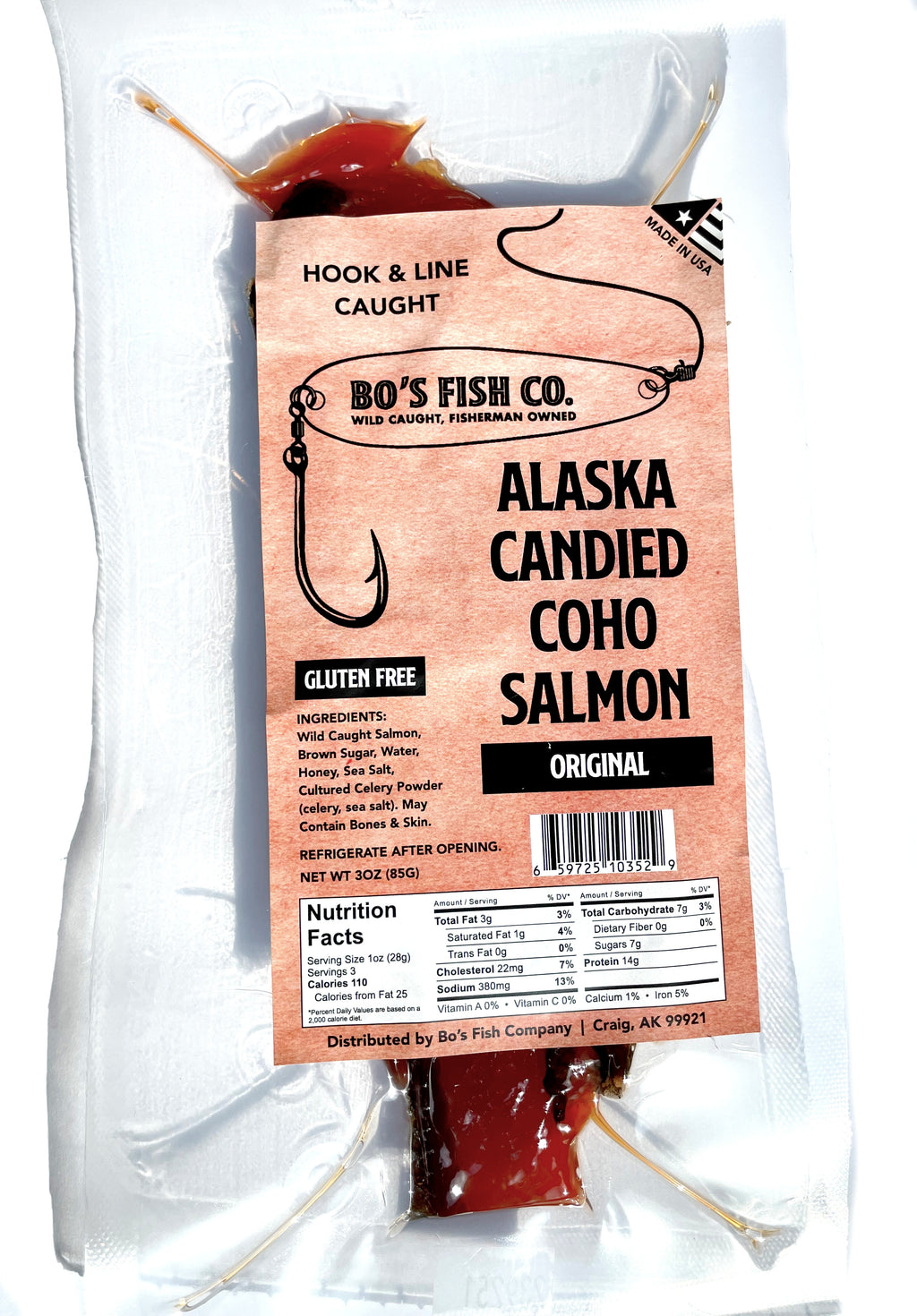 Original Flavor Coho Candied Salmon Jerky
