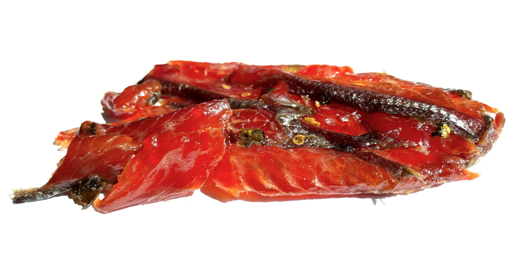 Honey Jalapeño Coho Candied Salmon Jerky